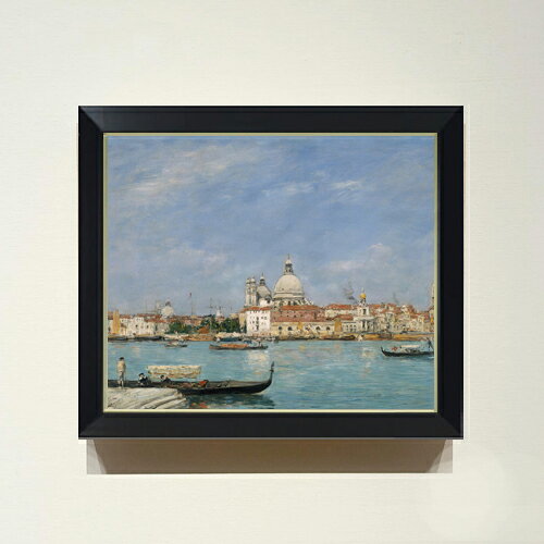 【油絵 直筆仕上げ】ブータン サンタ・マリア・デッラ・サルーテ聖堂-サン・ジョルジョ島から望む F8 8号 油彩 風景画 485×410mm 複製画 送料無料 プレゼント ギフト 開店祝い 開業祝い 退職祝い 新築祝い リビング 玄関 モダン アートフレーム 壁掛け