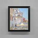 【油絵 直筆仕上げ】フランシス・カデル Santa Maria della Salute, Venice F8 【シンプルフレーム】 絵画 販売 8号 油彩 抽象画 485×410mm 複製画 送料無料 プレゼント ギフト 開店祝い 開業祝い 退職祝い 新築祝い リビング 玄関 モダン アートフレーム 壁掛け