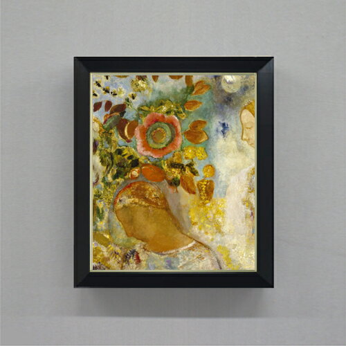 【油絵 直筆仕上げ】ルドン Two Young Girls among Flowers F8 【シンプルフレーム】 絵画 販売 8号 油彩 抽象画 485×410mm 複製画 送..