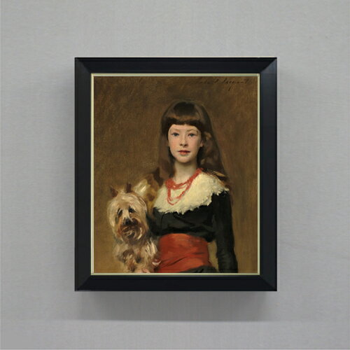 Rakuten - 【油絵 直筆仕上げ】サージェント Miss Beatrice Townsend F8 【シンプルフレーム】 絵画 販売 8号 油彩 人物画 485×410mm 複製画 送料無料 プレゼント ギフト 開店祝い 開業祝い 退職祝い 新築祝い リビング 玄関 モダン アートフレーム 壁掛け