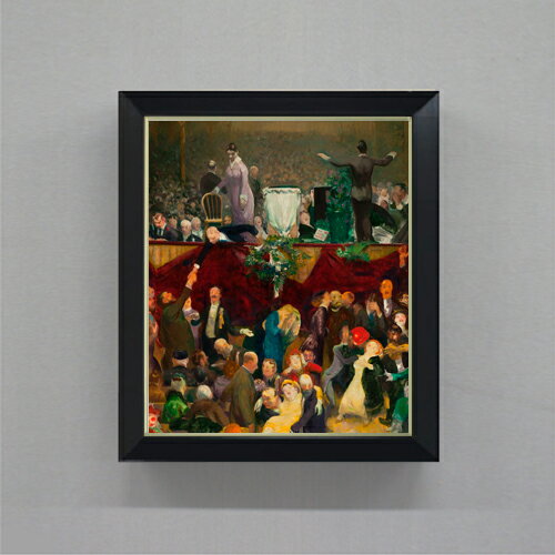 【油絵 直筆仕上げ】ジョージ・ベローズ The Sawdust Trail F8 【シンプルフレーム】 絵画 販売 8号 油彩 風景画 485×410mm 複製画 送料無料 プレゼント ギフト 開店祝い 開業祝い 退職祝い 新築祝い リビング 玄関 モダン 近代アート 壁掛け