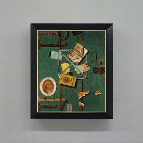 Rakuten - 【油絵 直筆仕上げ】ジョン・F・ペト A Closet Door F8 【シンプルフレーム】 絵画 販売 8号 油彩 静物画 485×410mm 複製画 送料無料 プレゼント ギフト 開店祝い 開業祝い 退職祝い 新築祝い リビング 玄関 モダン 近代アート 壁掛け