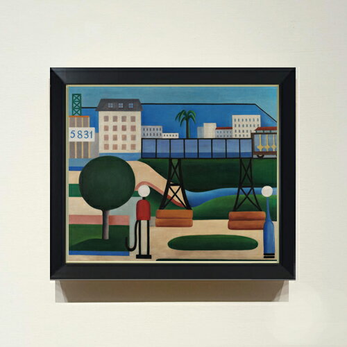 【油絵 直筆仕上げ】タルシラ・ド・アマラル so Paulo F8 【シンプルフレーム】 絵画 販売 8号 油彩 抽象画 485×410mm 複製画 送料無料 プレゼント ギフト 開店祝い 開業祝い 退職祝い 新築祝い リビング 玄関 モダン 近代アート 壁掛け