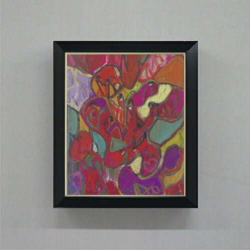 【油絵 直筆仕上げ】ヘルツェル フィギュラーレ・コンポジション F8 【シンプルフレーム】 絵画 販売 8号 油彩 抽象画 485×410mm 複製画 送料無料 プレゼント ギフト 開店祝い 開業祝い 退職祝い 新築祝い リビング 玄関 モダン 近代アート 壁掛け