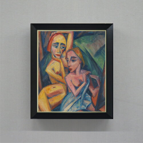 【油絵 直筆仕上げ】ヨハンセン ウーベルレドゥング F8 【シンプルフレーム】 絵画 販売 8号 油彩 抽象画 485×410mm 複製画 送料無料 プレゼント ギフト 開店祝い 開業祝い 退職祝い 新築祝い リビング 玄関 モダン 近代アート 壁掛け