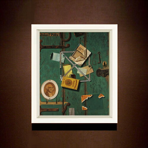 Rakuten - 【油絵 直筆仕上げ】ジョン・F・ペト A Closet Door F8 【シンプルフレーム】 絵画 販売 8号 油彩 静物画 485×410mm 複製画 送料無料 プレゼント ギフト 開店祝い 開業祝い 退職祝い 新築祝い リビング 玄関 モダン 近代アート 壁掛け