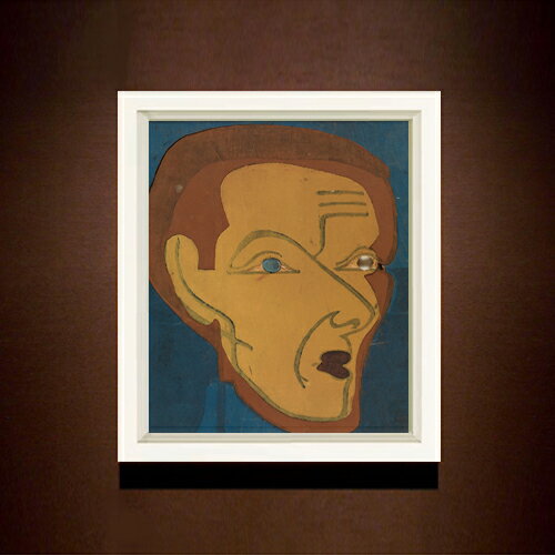 【油絵 直筆仕上げ】キルヒナー セルプストポートレット、ファーブシュトック F8 【シンプルフレーム】 絵画 販売 8号 油彩 抽象画 485×410mm 複製画 送料無料 プレゼント ギフト 開店祝い 開業祝い 退職祝い 新築祝い リビング 玄関 モダン 近代アート 壁掛け