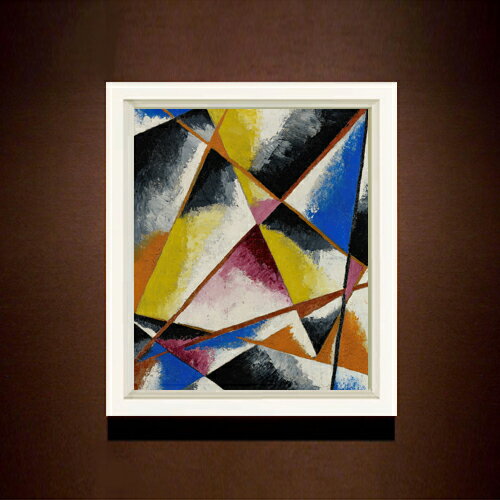 【油絵 直筆仕上げ】ポポワ 無題 F8 【シンプルフレーム】 絵画 販売 8号 油彩 抽象画 485×410mm 複製画 送料無料 プレゼント ギフト 開店祝い 開業祝い 退職祝い 新築祝い リビング 玄関 モダン 近代アート 壁掛け