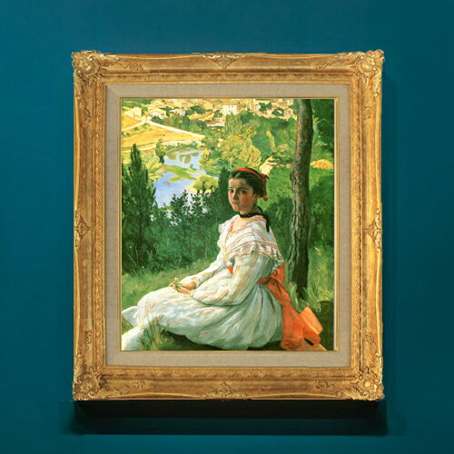 樂天商城 - 【油絵 直筆仕上げ】フレデリック・バジール 村の眺め F8 【アップグレード額】 絵画 販売 8号 油彩 風景画 593×518mm 複製画 送料無料 プレゼント ギフト 開店祝い 開業祝い 退職祝い 新築祝い リビングアートフレーム 壁掛け