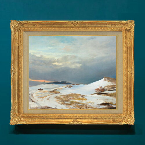 乐天商城 - 【油絵 直筆仕上げ】ルンドビー Winter Landscape F8 【アップグレード額】 絵画 販売 8号 油彩 風景画 593×518mm 複製画 送料無料 プレゼント ギフト 開店祝い 開業祝い 退職祝い 新築祝い リビングアートフレーム 壁掛け