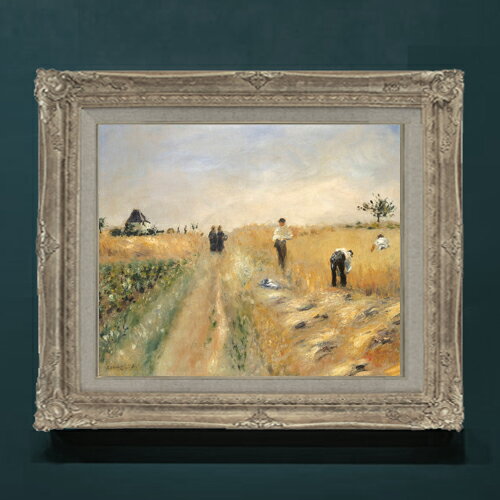 Rakuten - 【油絵 直筆仕上げ】ルノワール The Harvesters F8 【アップグレード額】 絵画 販売 8号 油彩 風景画 593×518mm 複製画 送料無料 プレゼント ギフト 開店祝い 開業祝い 退職祝い 新築祝い リビングアートフレーム 壁掛け