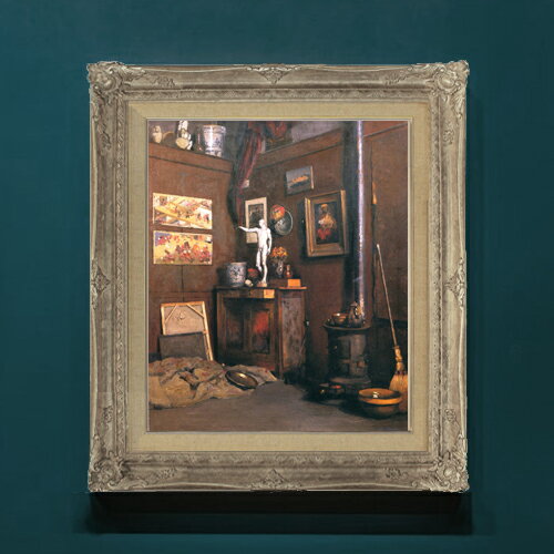 樂天商城 - 【油絵 直筆仕上げ】カイユボット アトリエのインテリア F8 【アップグレード額】 絵画 販売 8号 油彩 風景画 593×518mm 複製画 送料無料 プレゼント ギフト 開店祝い 開業祝い 退職祝い 新築祝い リビングアートフレーム 壁掛け