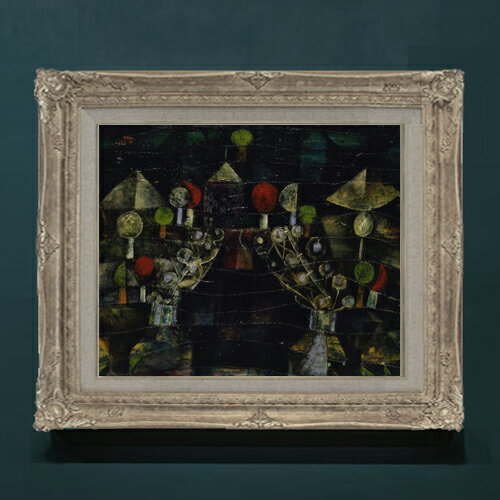 Rakuten - 【油絵 直筆仕上げ】パウル・クレー 女の館 F8 【アップグレード額】 絵画 販売 8号 油彩 抽象画 593×518mm 複製画 送料無料 プレゼント ギフト 開店祝い 開業祝い 退職祝い 新築祝い リビングアートフレーム 壁掛け