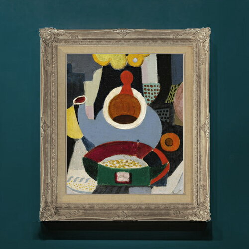 Rakuten - 【油絵 直筆仕上げ】サラガ Nature morte a la theiere F8 【アップグレード額】 絵画 販売 8号 油彩 抽象画 593×518mm 複製画 送料無料 プレゼント ギフト 開店祝い 開業祝い 退職祝い 新築祝い リビングアートフレーム 壁掛け