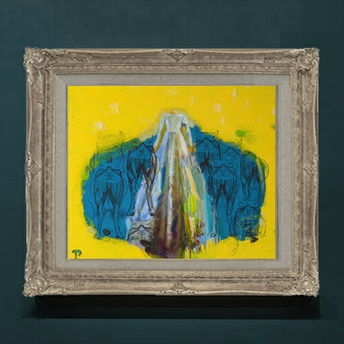 樂天商城 - 【油絵 直筆仕上げ】ペースケ カルジュセ・リュウ F8 【アップグレード額】 絵画 販売 8号 油彩 抽象画 593×518mm 複製画 送料無料 プレゼント ギフト 開店祝い 開業祝い 退職祝い 新築祝い リビングアートフレーム 壁掛け