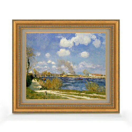 【油絵 直筆仕上げ】シスレー ブージヴァル F8 【額入り】 絵画 販売 8号 油彩 風景画 602×528mm 複製画 送料無料 プレゼント ギフト 開店祝い 開業祝い 退職祝い 新築祝い リビング 玄関 モダン アートフレーム 壁掛け ラッピング可 油彩