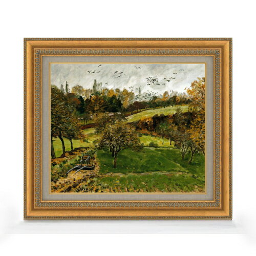 絵自体（キャンバス）の大きさ　455×380mm 表面アクリル透明保護板　額縁吊り紐　付属 ※一部在庫商品は早期出荷可能の場合がございます。 お急ぎに際は別途Eメールにてお問い合わせください。 お問い合わせメールアドレス 　shopmaster@artrest.jp 【留意事項】 ※注文個数によりお届け日が変わることがあります。 ※直筆仕上げ商品のため色彩が若干異なる場合がございますので 予めご了承くださいませ。 絵画 販売 インテリア 油絵 油彩 壁掛け 複製画 風景画 ゴッホ モネ ルノワール その他 静物画 肖像画 アート プレゼント 開業祝い 退職祝い 新築祝い 玄関 リビングアート 風水 縁起 フレーム 贈り物シスレー ルーヴシエンヌ、秋の風景