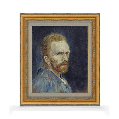 【油絵 直筆仕上げ】ゴッホ 自画像 F8 【額入り】 絵画 販売 8号 油彩 風景画 602×528mm 複製画 送料無料 プレゼント ギフト 開店祝い 開業祝い 退職祝い 新築祝い リビング 玄関 モダン アートフレーム 壁掛け