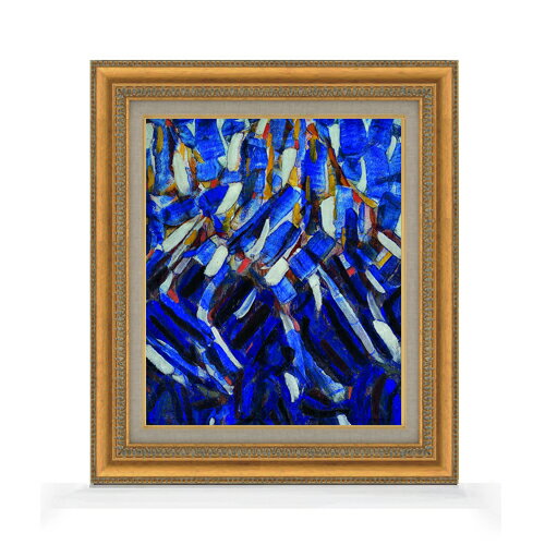 クリスティアン・ロールフス Abstraction (the Blue Mountain) F8  絵画 販売 8号 油彩 抽象画 602×528mm 複製画 送料無料 プレゼント ギフト 開店祝い 開業祝い 退職祝い 新築祝い リビング 玄関 モダン アートフレーム 壁掛け