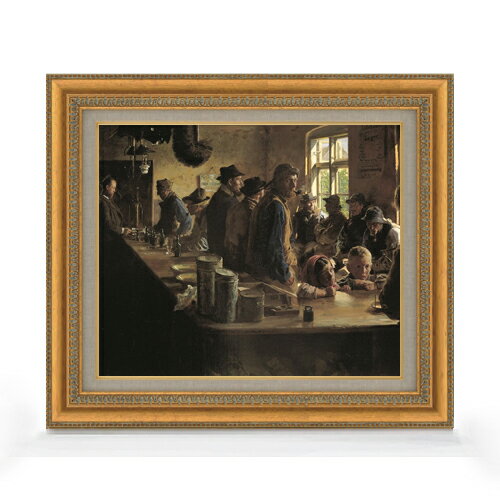 【油絵 直筆仕上げ】クロイヤー A the victualler's when there is no fishing F8 【額入り】 絵画 販..