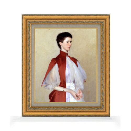 Rakuten - 【油絵 直筆仕上げ】サージェント Portrait of Mrs Robert Harrison F8 【額入り】 絵画 販売 8号 油彩 人物画 602×528mm 複製画 送料無料 プレゼント ギフト 開店祝い 開業祝い 退職祝い 新築祝い リビング 玄関 モダン アートフレーム 壁掛け