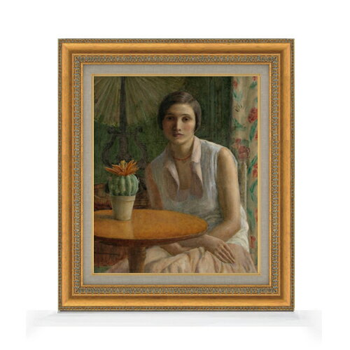 樂天商城 - 【油絵 直筆仕上げ】フリージキー Portrait of a Woman F8 【額入り】 絵画 販売 8号 油彩 人物画 602×528mm 複製画 送料無料 プレゼント ギフト 開店祝い 開業祝い 退職祝い 新築祝い リビング 玄関 モダン アートフレーム 壁掛け