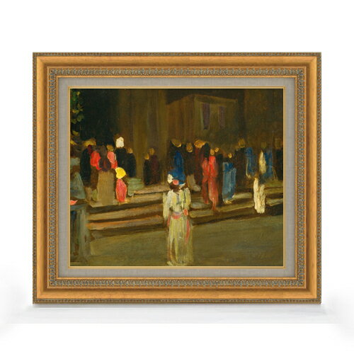 【油絵 直筆仕上げ】カンディンスキー　セントクラウド公園 F8 【額入り】 絵画 販売 8号 油彩 抽象画 602×528mm 複製画 送料無料 プレゼント ギフト 開店祝い 開業祝い 退職祝い 新築祝い リビング 玄関 モダン アートフレーム 壁掛け