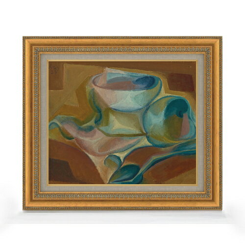 樂天商城 - 【油絵 直筆仕上げ】フアン・グリス ボルとポム F8 【額入り】 絵画 販売 8号 油彩 抽象画 602×528mm 複製画 送料無料 プレゼント ギフト 開店祝い 開業祝い 退職祝い 新築祝い リビング 玄関 モダン アートフレーム 壁掛け