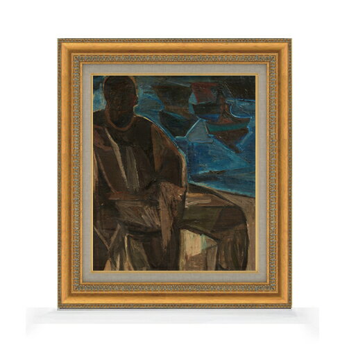 【油絵 直筆仕上げ】ペルメケ オーステンデのフィッサー F8 【額入り】 絵画 販売 8号 油彩 抽象画 602×528mm 複製画 送料無料 プレゼント ギフト 開店祝い 開業祝い 退職祝い 新築祝い リビング 玄関 モダン アートフレーム 壁掛け