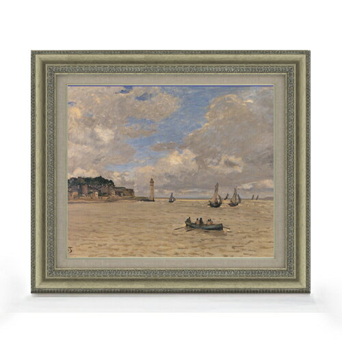 樂天商城 - 【油絵 直筆仕上げ】クロード・モネ 救済院の灯台 F8 【額入り】 絵画 販売 8号 油彩 風景画 602×528mm 複製画 送料無料 プレゼント ギフト 開店祝い 開業祝い 退職祝い 新築祝い リビング 玄関 モダン アートフレーム 壁掛け