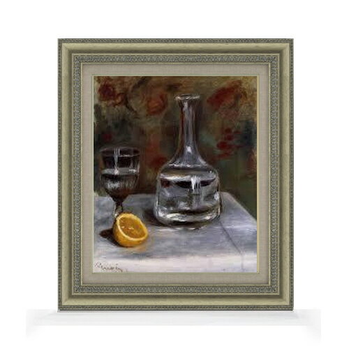 樂天商城 - 【油絵 直筆仕上げ】ルノワール Still Life with Carafe F8 【額入り】 絵画 販売 8号 油彩 風景画 602×528mm 複製画 送料無料 プレゼント ギフト 開店祝い 開業祝い 退職祝い 新築祝い リビング 玄関 モダン アートフレーム 壁掛け