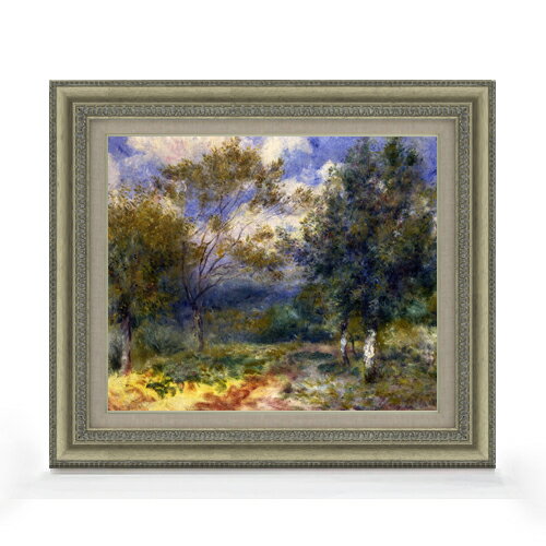【油絵 直筆仕上げ】ルノワール 陽だまりの風景 F8 【額入り】 絵画 販売 8号 油彩 風景画 602×528mm ..