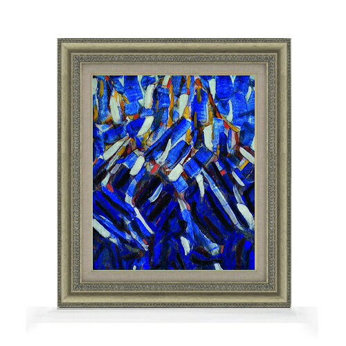 クリスティアン・ロールフス Abstraction (the Blue Mountain) F8  絵画 販売 8号 油彩 抽象画 602×528mm 複製画 送料無料 プレゼント ギフト 開店祝い 開業祝い 退職祝い 新築祝い リビング 玄関 モダン アートフレーム 壁掛け