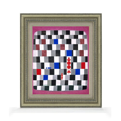 【油絵 直筆仕上げ】パウル・クレー Super-Chess F8 【額入り】 絵画 販売 8号 油彩 抽象画 602×528mm ..
