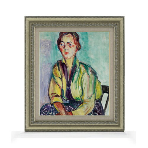繪畫 - 【油絵 直筆仕上げ】マルファッティ The Student F8 【額入り】 絵画 販売 8号 油彩 人物画 602×528mm 複製画 送料無料 プレゼント ギフト 開店祝い 開業祝い 退職祝い 新築祝い リビング 玄関 モダン アートフレーム 壁掛け
