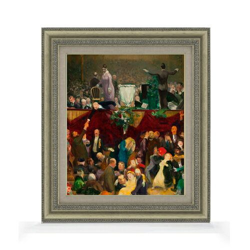 【油絵 直筆仕上げ】ジョージ・ベローズ The Sawdust Trail F8 【額入り】 絵画 販売 8号 油彩 風景画 602×528mm 複製画 送料無料 プレゼント ギフト 開店祝い 開業祝い 退職祝い 新築祝い リビング 玄関 モダン アートフレーム 壁掛け