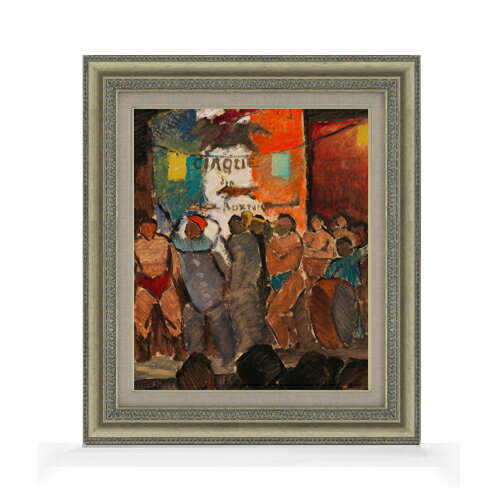 【油絵 直筆仕上げ】カヴェン パリのサーカス F8 【額入り】 絵画 販売 8号 油彩 抽象画 602×528mm 複製画 送料無料 プレゼント ギフト 開店祝い 開業祝い 退職祝い 新築祝い リビング 玄関 モダン アートフレーム 壁掛け