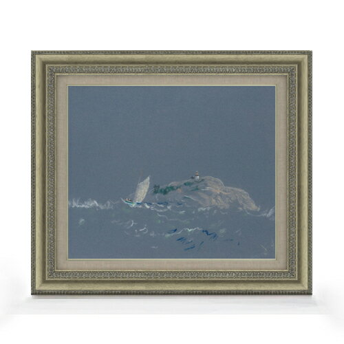 Rakuten - 【油絵 直筆仕上げ】デイヴィス ベアアイランド灯台 F8 【額入り】 絵画 販売 8号 油彩 抽象画 602×528mm 複製画 送料無料 プレゼント ギフト 開店祝い 開業祝い 退職祝い 新築祝い リビング 玄関 モダン アートフレーム 壁掛け