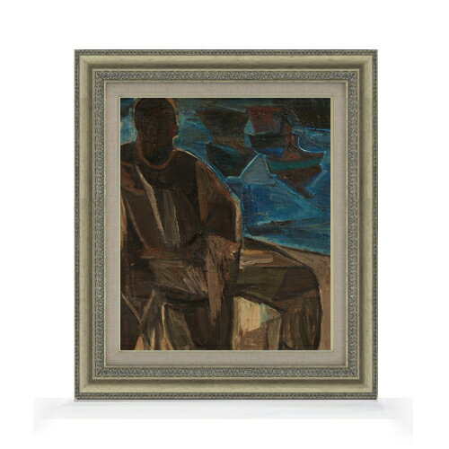 【油絵 直筆仕上げ】ペルメケ オーステンデのフィッサー F8 【額入り】 絵画 販売 8号 油彩 抽象画 602×528mm 複製画 送料無料 プレゼント ギフト 開店祝い 開業祝い 退職祝い 新築祝い リビング 玄関 モダン アートフレーム 壁掛け