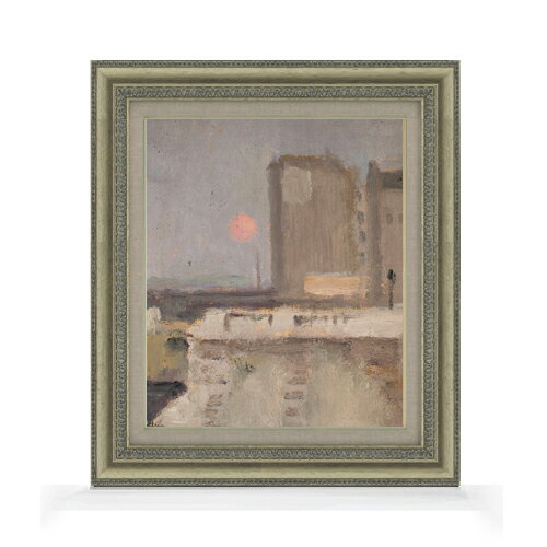 Rakuten - 【油絵 直筆仕上げ】マコフスキ 霧の中の街の断片 F8 【額入り】 絵画 販売 8号 油彩 抽象画 602×528mm 複製画 送料無料 プレゼント ギフト 開店祝い 開業祝い 退職祝い 新築祝い リビング 玄関 モダン アートフレーム 壁掛け