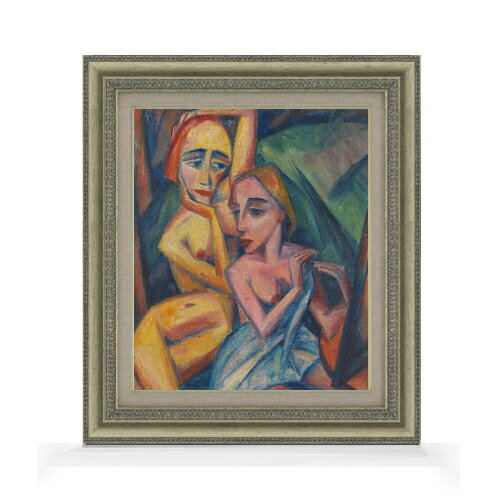 【油絵 直筆仕上げ】ヨハンセン ウーベルレドゥング F8 【額入り】 絵画 販売 8号 油彩 抽象画 602×528mm 複製画 送料無料 プレゼント ギフト 開店祝い 開業祝い 退職祝い 新築祝い リビング 玄関 モダン アートフレーム 壁掛け