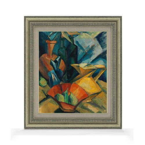 【油絵 直筆仕上げ】ヨハンセン クルッグの静寂 F8 【額入り】 絵画 販売 8号 油彩 抽象画 602×528mm 複製画 送料無料 プレゼント ギフト 開店祝い 開業祝い 退職祝い 新築祝い リビング 玄関 モダン アートフレーム 壁掛け