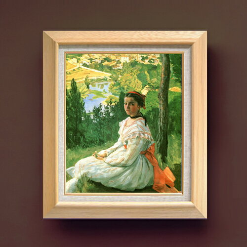樂天商城 - 【油絵 直筆仕上げ】フレデリック・バジール 村の眺め F8 【額入り】 絵画 販売 8号 油彩 風景画 600×526mm 複製画 送料無料 プレゼント ギフト 開店祝い 開業祝い 退職祝い 新築祝い リビング 玄関 モダン アートフレーム 壁掛け