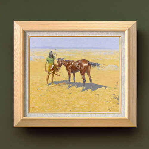 レミントン Ridden Down F8  絵画 販売 8号 油彩 風景画 600×526mm 複製画 送料無料 プレゼント ギフト 開店祝い 開業祝い 退職祝い 新築祝い リビング 玄関 モダン アートフレーム 壁掛け