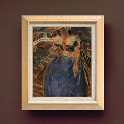 樂天商城 - 【油絵 直筆仕上げ】スメット　スパケンブルグ出身の女 F8 【額入り】 絵画 販売 8号 油彩 抽象画 600×526mm 複製画 送料無料 プレゼント ギフト 開店祝い 開業祝い 退職祝い 新築祝い リビング 玄関 モダン アートフレーム 壁掛け