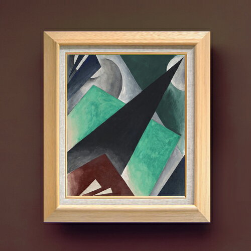 Rakuten - 【油絵 直筆仕上げ】ポポワ 絵画的建築 F8 【額入り】 絵画 販売 8号 油彩 抽象画 600×526mm 複製画 送料無料 プレゼント ギフト 開店祝い 開業祝い 退職祝い 新築祝い リビング 玄関 モダン アートフレーム 壁掛け