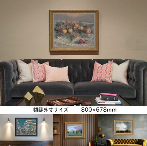 【油絵 直筆仕上げ】ルノワール 寄りかかる裸婦 F15 【油彩 国内生産 インテリア】絵画 販売 15号 人物画 額縁 800×678mm 複製画 送料無料 プレゼント ギフト 開店祝い 開業祝い 退職祝い 新築祝い リビング 壁掛け 3