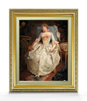 【油絵 直筆仕上げ】ジャケ Le Reve(夢) F6 【額入り】 絵画 販売 6号 油彩 人物画 554×463mm 複製画 送料無料 プレゼント ギフト 開...