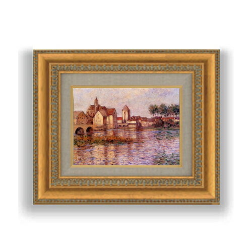 Nature, Landscape - 【油絵 直筆仕上げ】シスレー Moret-sur-Loing SMサイズ 額入り 油絵直筆仕様げ 372×303mm 額縁ガラス板 ｜ 絵画 アート インテリア 壁掛け複製画