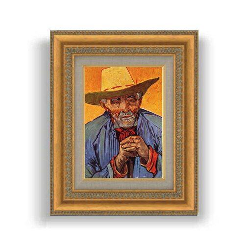 【油絵 直筆仕上げ】ゴッホ パシアンス・エスカリエの肖像 SMサイズ 額入り 油絵直筆仕様げ 372×303mm ..